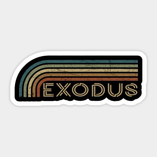 Exodus Retro Stripes Sticker